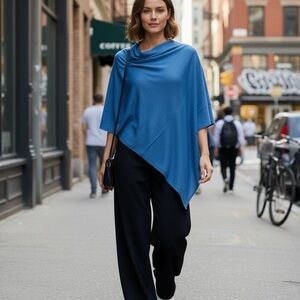Elegant Blue Women's Wrap